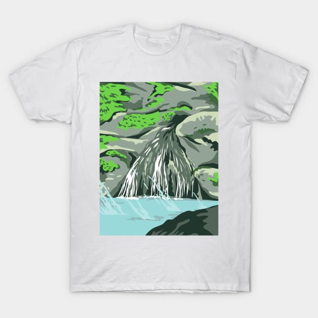 Hot Springs National Park in Garland County, Arkansas United States WPA Poster Art Color T-Shirt by patrimonio
